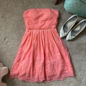 Vintage 1950s-style lace floral tea dress